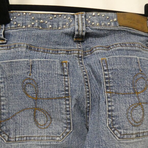 LONDON BLUES - Petites | 4P | Bootcut Jeans | Studded Waist | *Missing Button - Picture 10 of 16